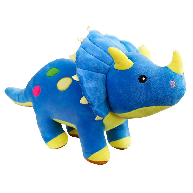 Cuddly Green Triceratops Dinosaur Plush