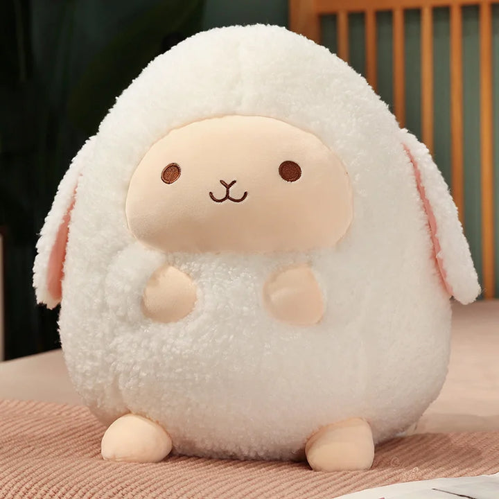 Adorable Cream White Round Sheep Plush