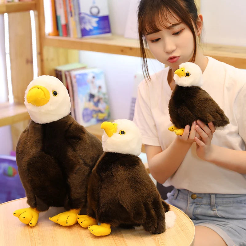Brown and White Bald Eagle Plush Toy