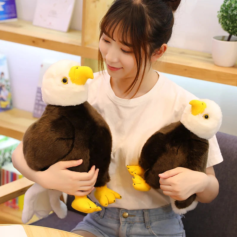 Brown and White Bald Eagle Plush Toy