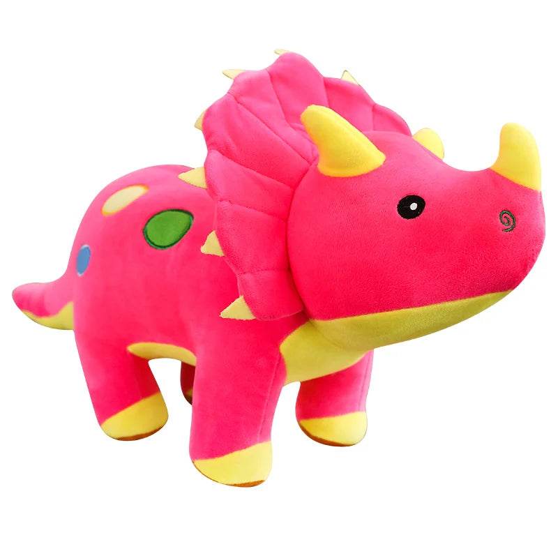 Cuddly Green Triceratops Dinosaur Plush