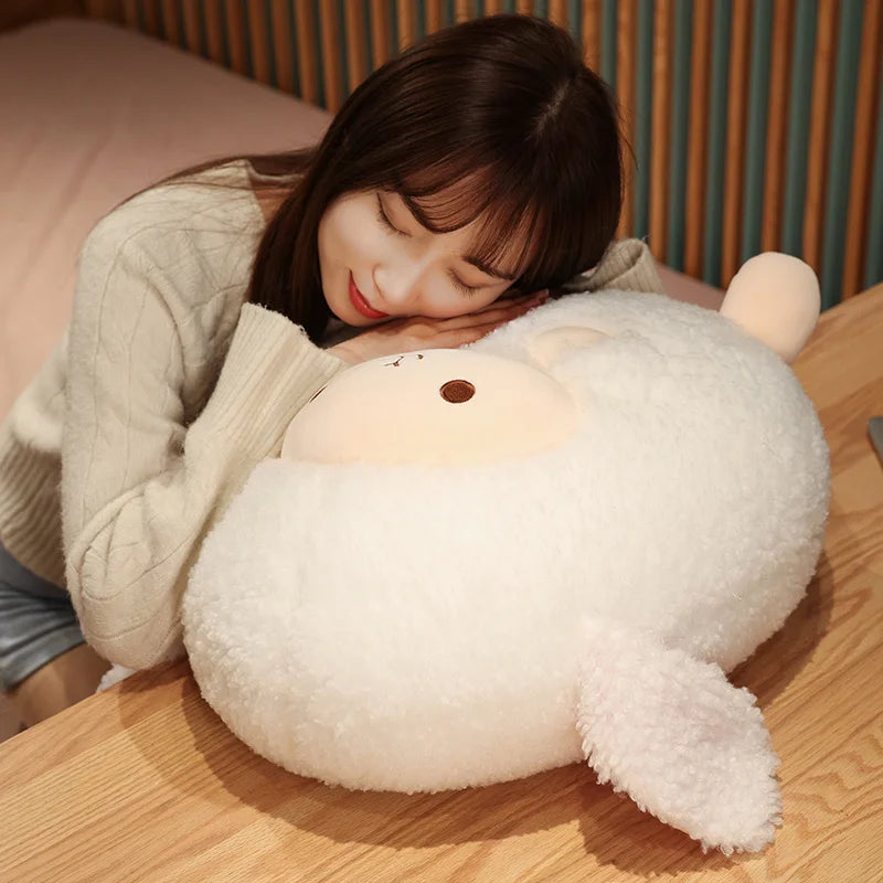 Adorable Cream White Round Sheep Plush