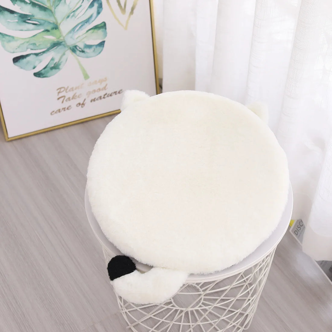 Adorable Plush Calico Cat Floor Cushion