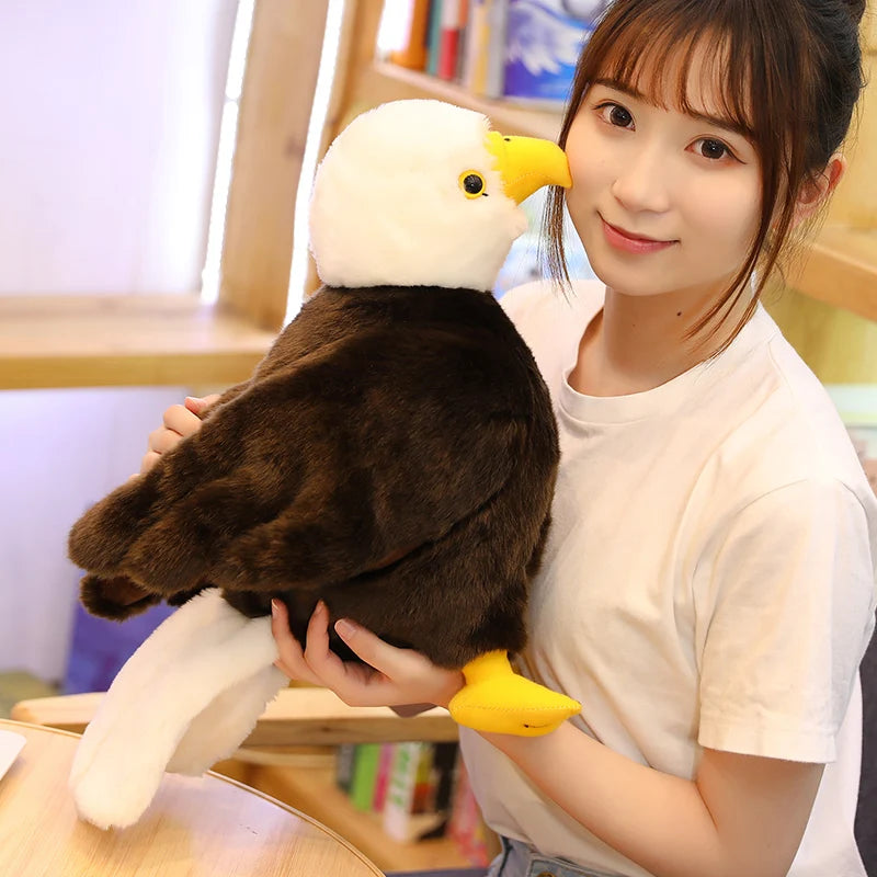 Brown and White Bald Eagle Plush Toy