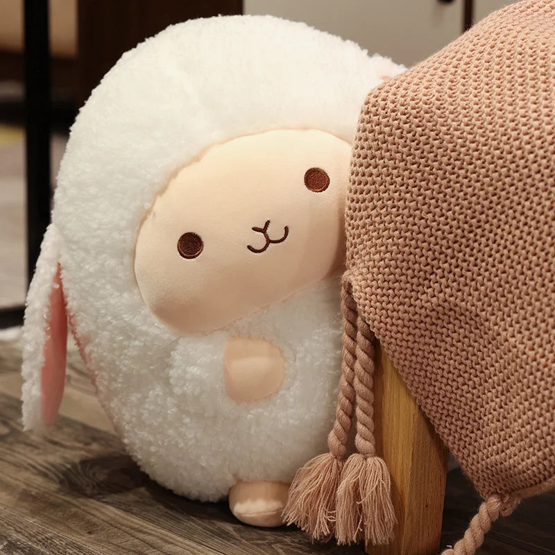 Adorable Cream White Round Sheep Plush