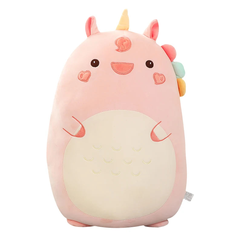 Chubby Dinosaur Plush Pillow in Mint Green