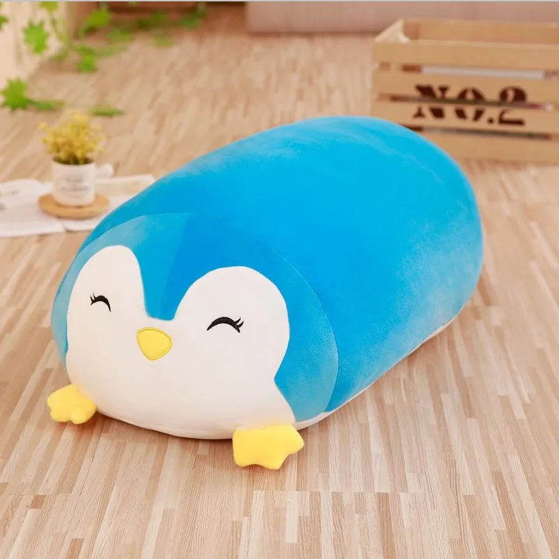 Chubby Calico Cat Plush Pillow with Smiling Face