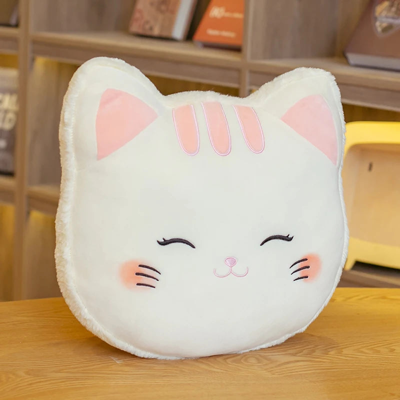 Adorable Grey Shiba Inu Face Plush Pillow