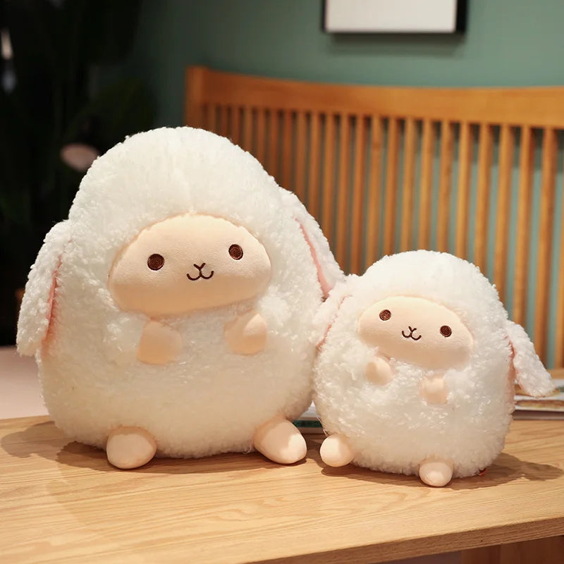 Adorable Cream White Round Sheep Plush