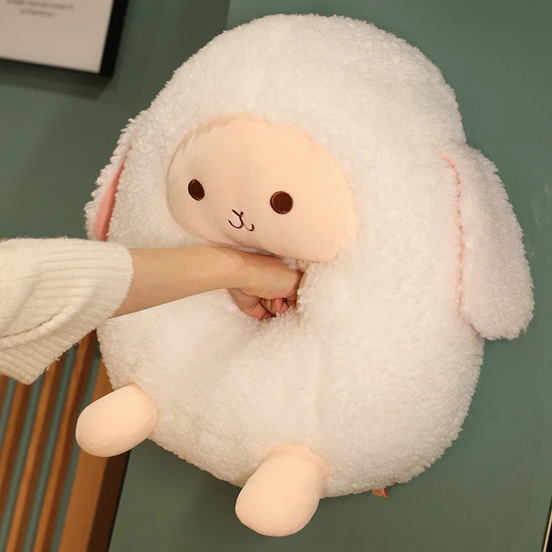 Adorable Cream White Round Sheep Plush
