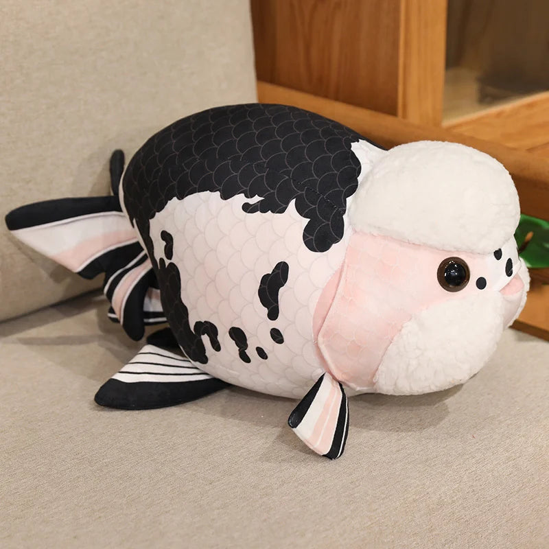 Chubby Oranda Goldfish Plush with Textured Wen