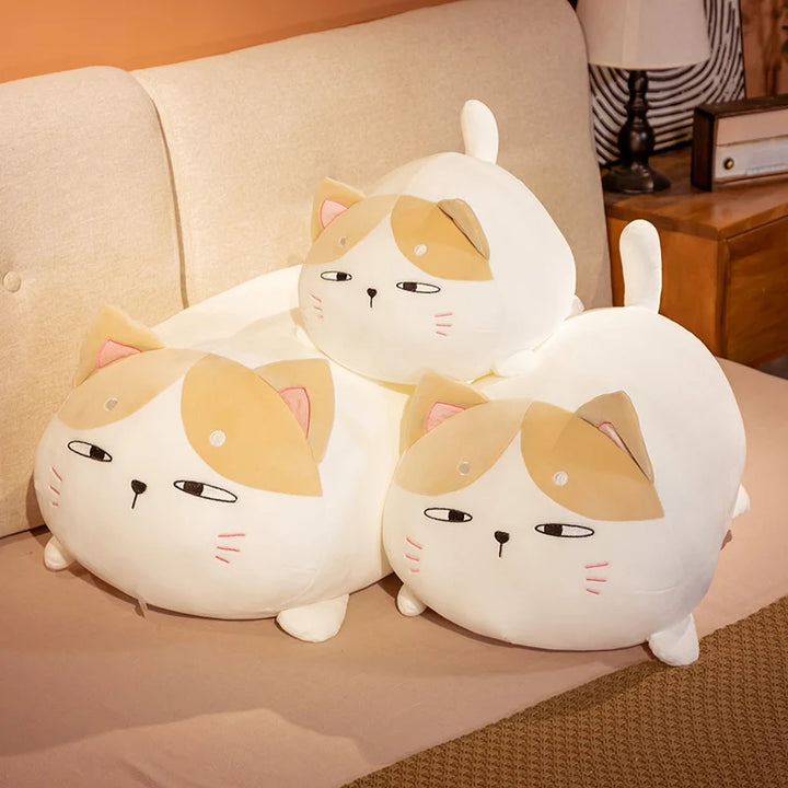 Chubby Cat Plush Pillow with Diverse Styles