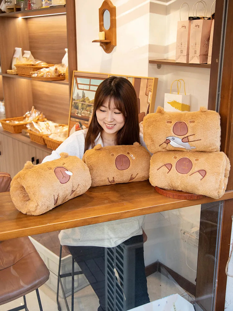 Adorable Capybara Plush Hand Warmer Cushion
