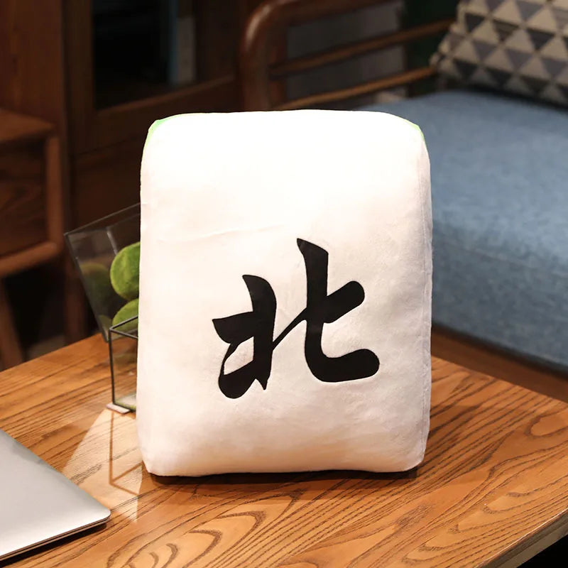 Mahjong Tile Plush Cushion with Iconic Designs