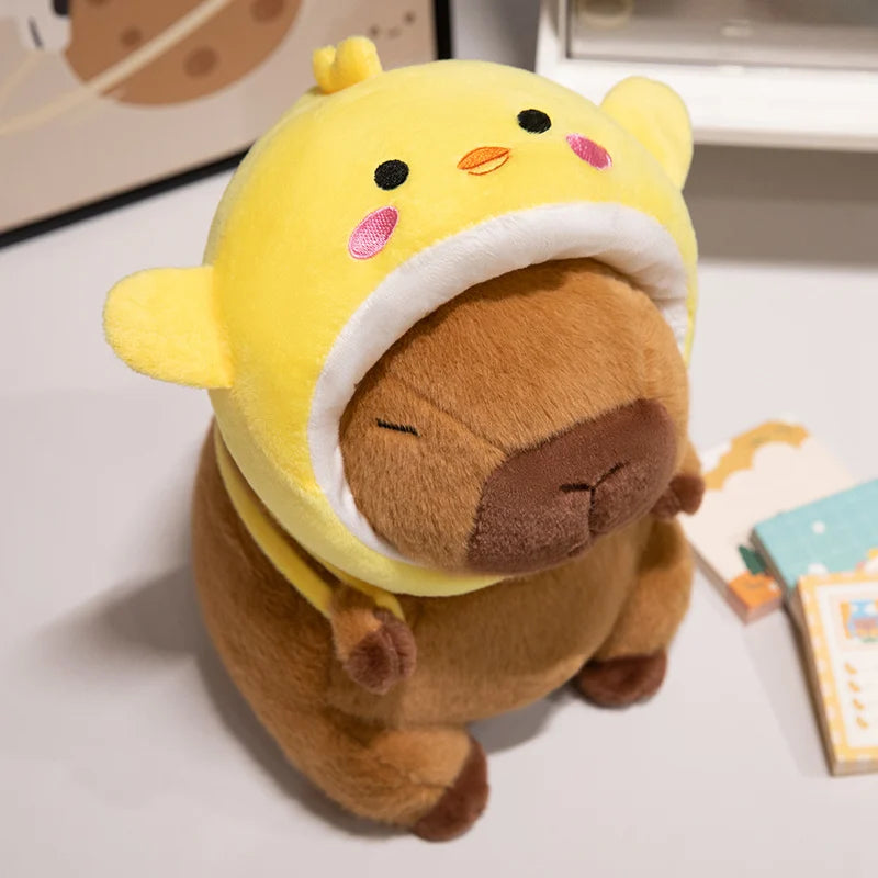 Adorable Capybara Plush in Animal Hats