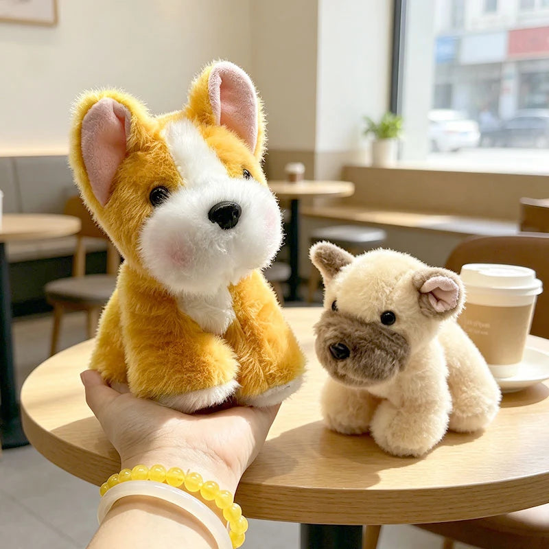 Assorted Plush Puppy Toys with Rosy Cheeks