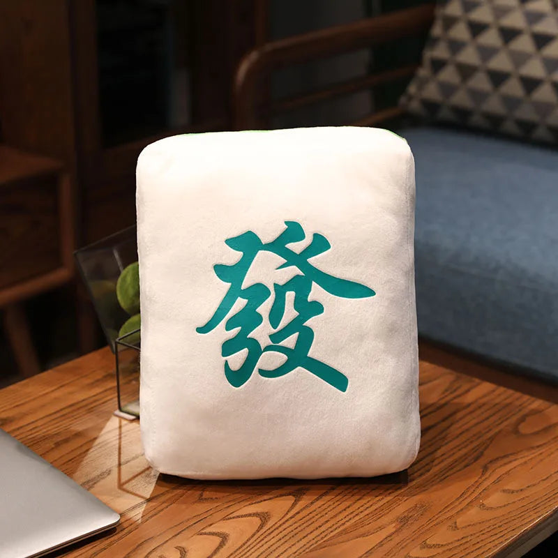 Mahjong Tile Plush Cushion with Iconic Designs