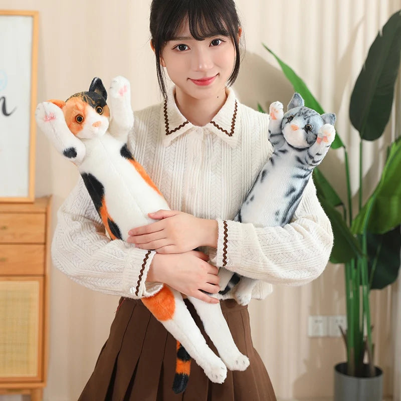 Adorable Standing Cat Plush with Raised Paws