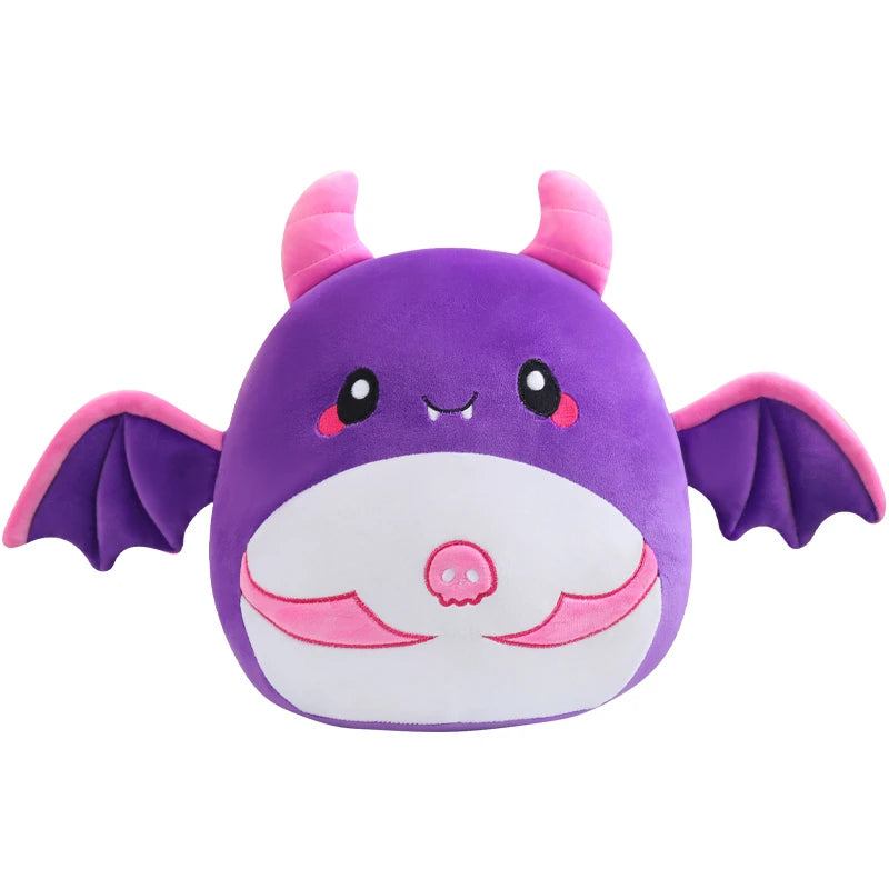 Squishy Purple Bat Plush Toy with Pink Wings