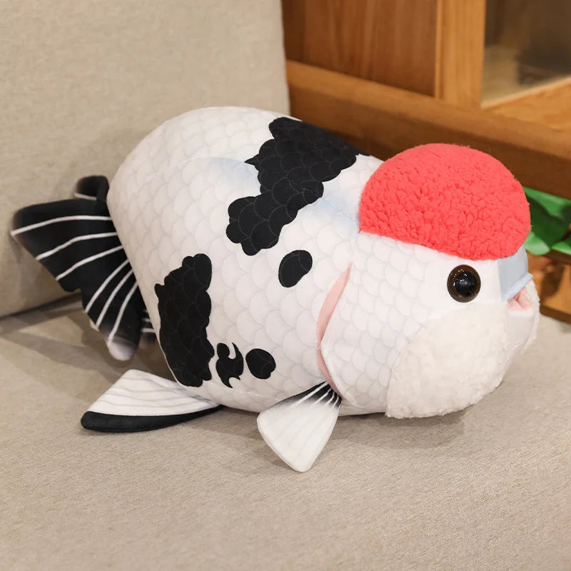Chubby Oranda Goldfish Plush with Textured Wen