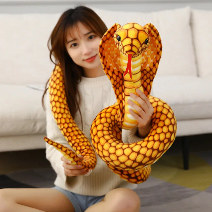 Yellow and Orange Hooded Cobra Plush Toy