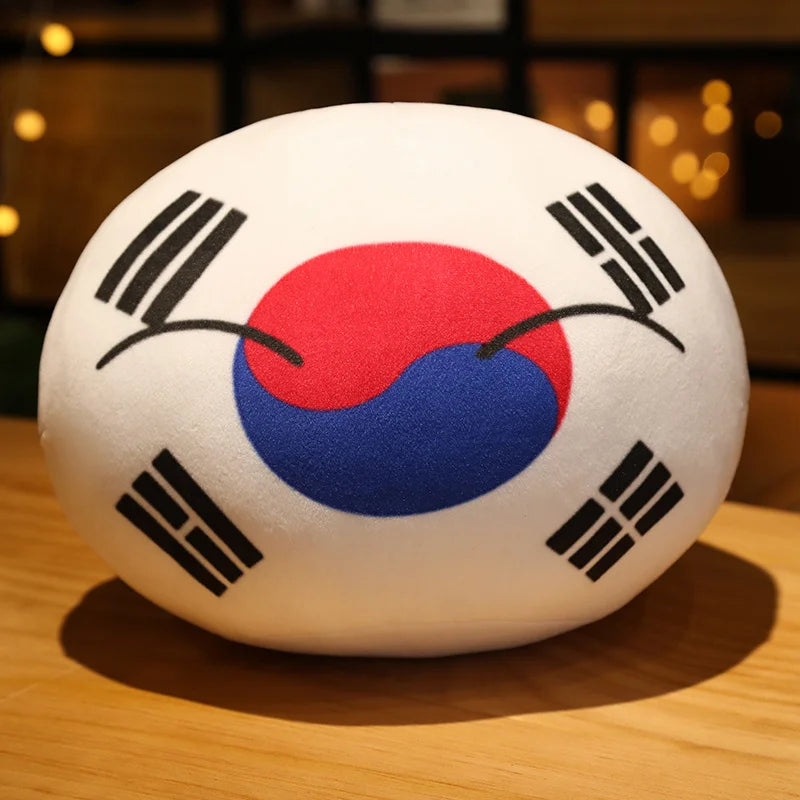 Soft Round Countryball Flag Plush Toy