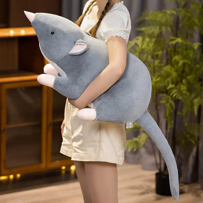 Adorable Grey Mouse Plush Toy