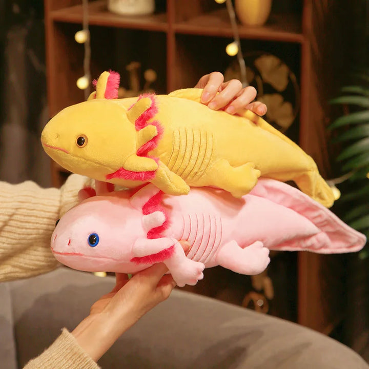 Axolotl Plush Toy in Assorted Bright Colors