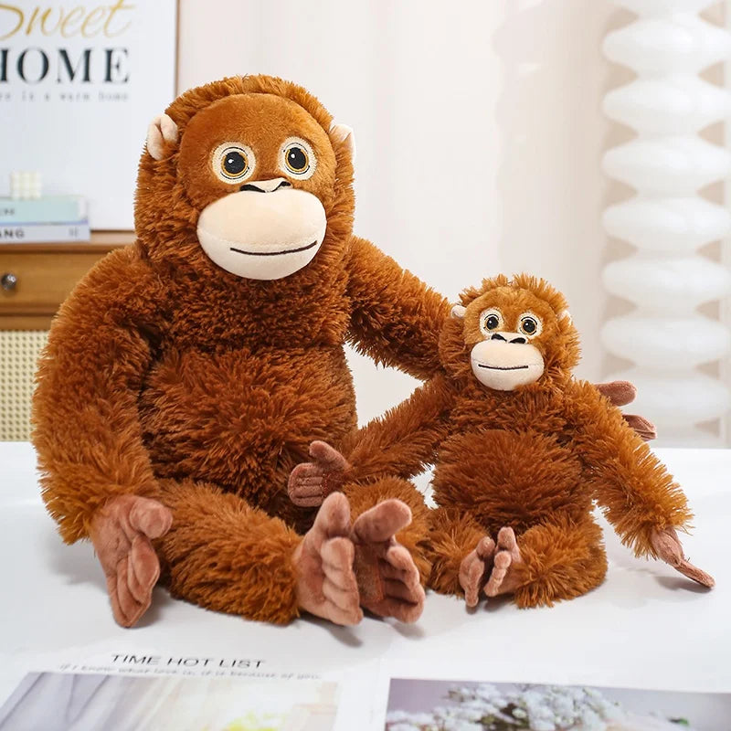 Soft Red-Brown Hugging Orangutan Plush