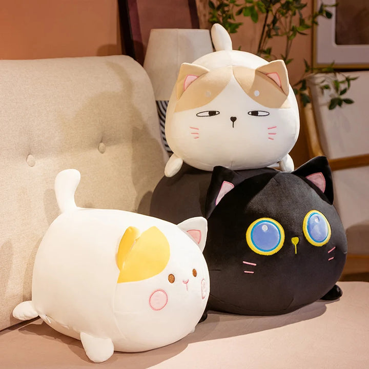Chubby Cat Plush Pillow with Diverse Styles