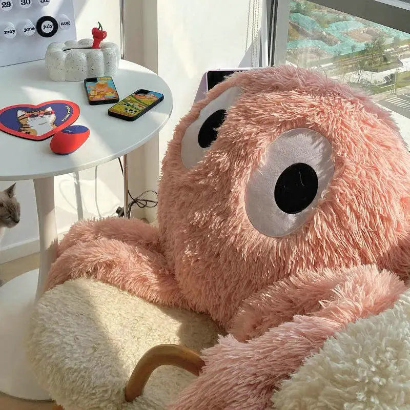 Big-Eyed Black Plush Toy with Long Limbs
