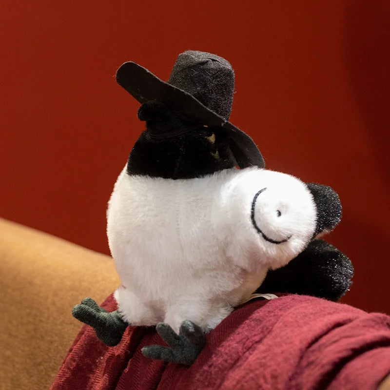 Black and White Plush with Top Hat and Big Eye