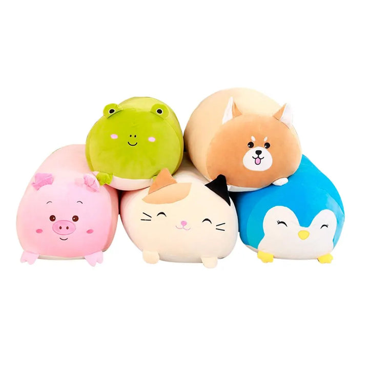 Assorted Chubby Animal Plush Pillows