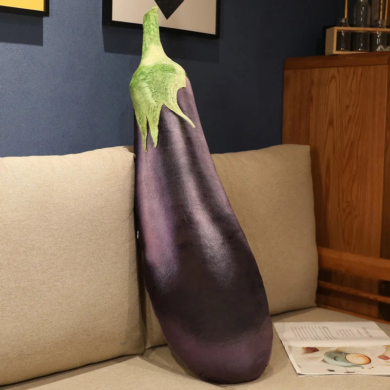 Soft Plush Vegetable Toys: Eggplant, Carrot, Tomato