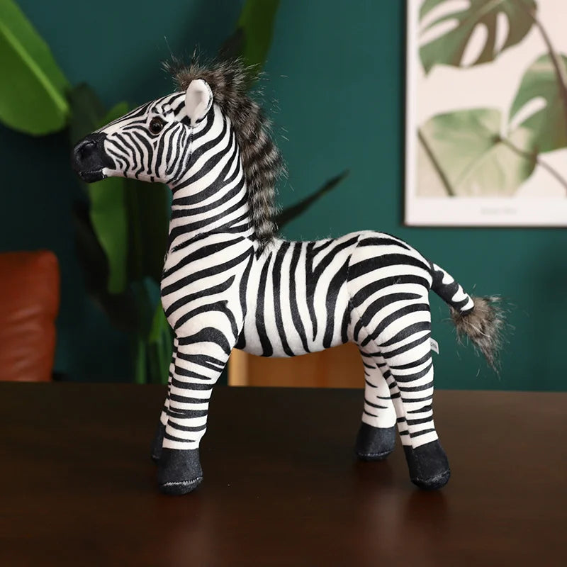 Soft Black and White Zebra Plush Toy Pair