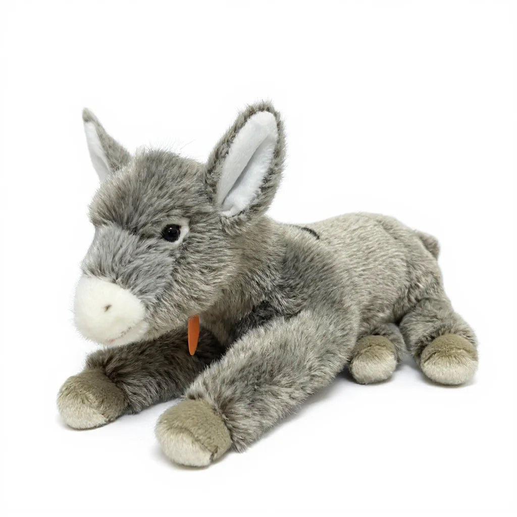 Oversized Gray Plush Lying Donkey