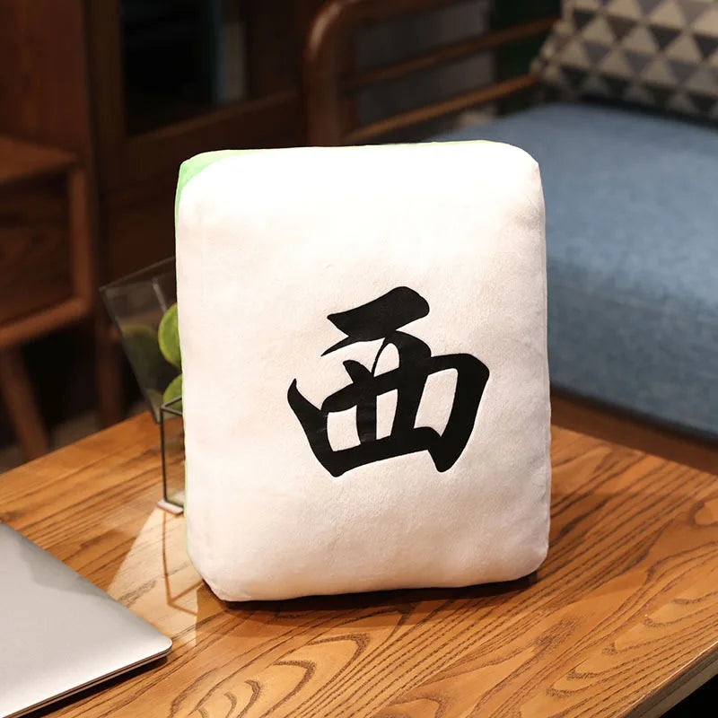 Mahjong Tile Plush Cushion with Iconic Designs