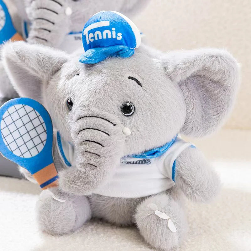 Adorable Tennis Elephant Plush Toy