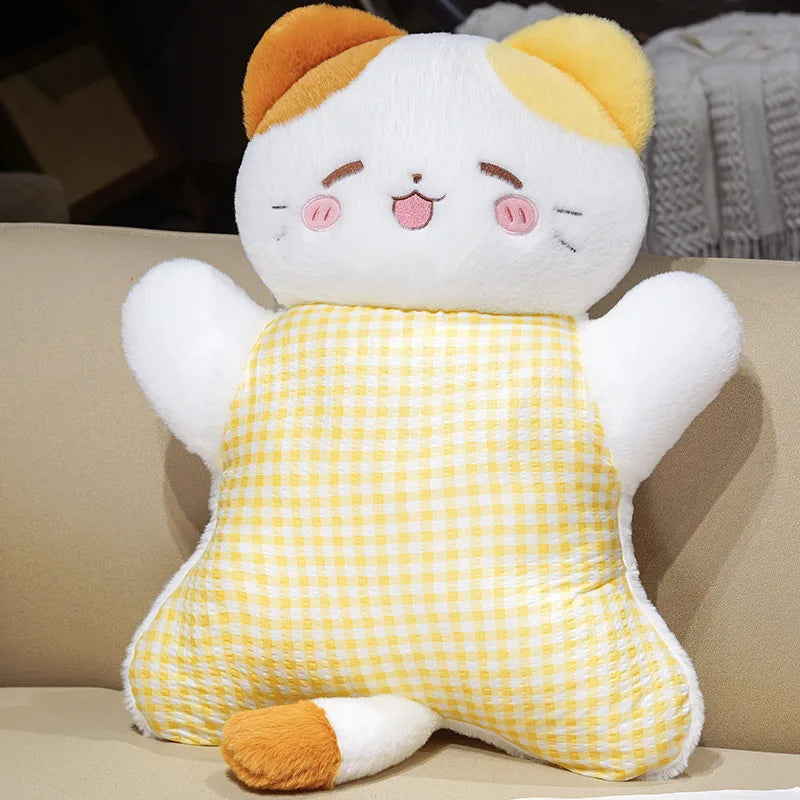 Adorable Elephant Plush Pillow with Gingham Body