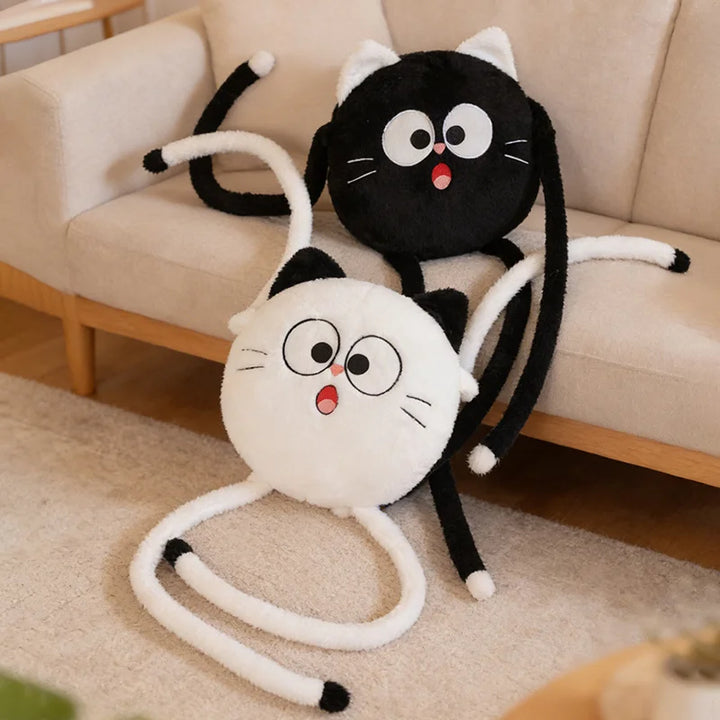 Black Cat Long-Legged Round Plush Toy