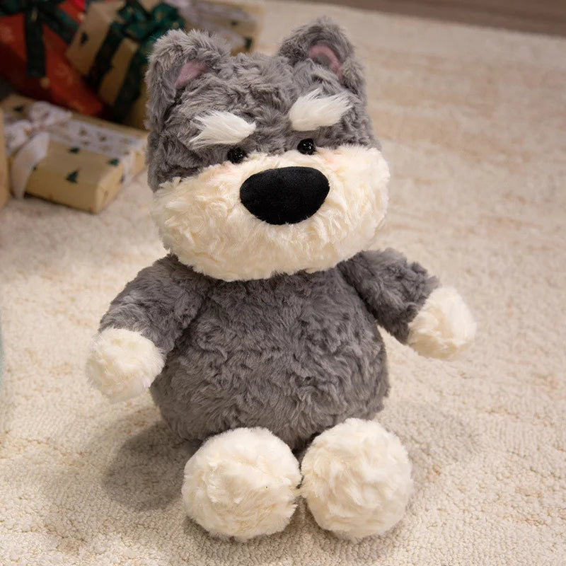 Adorable White Bear Plush in Gingham with Star