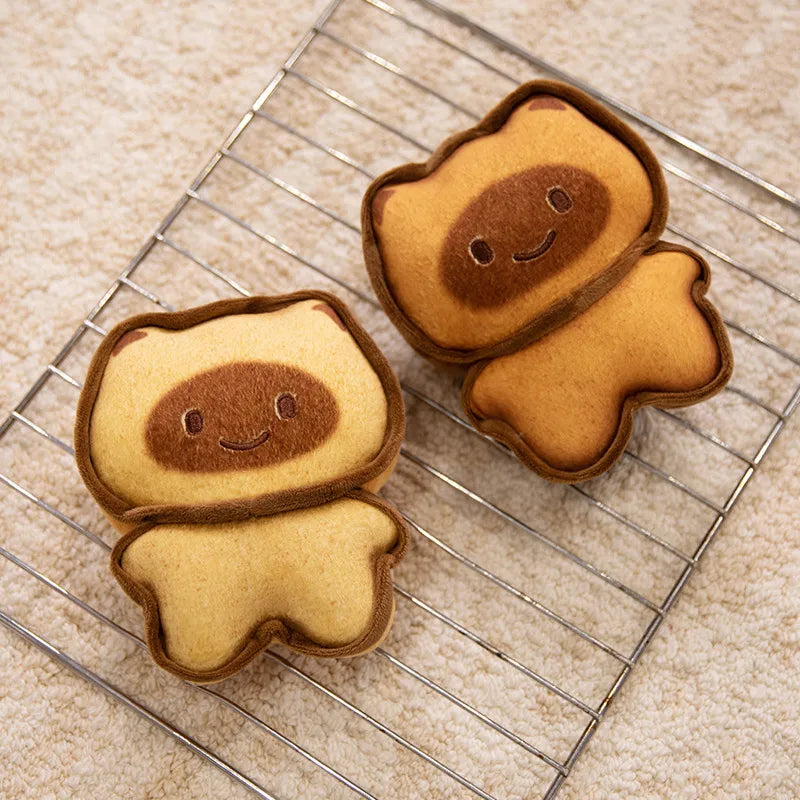 Adorable Plush Cookie Bear Keychain