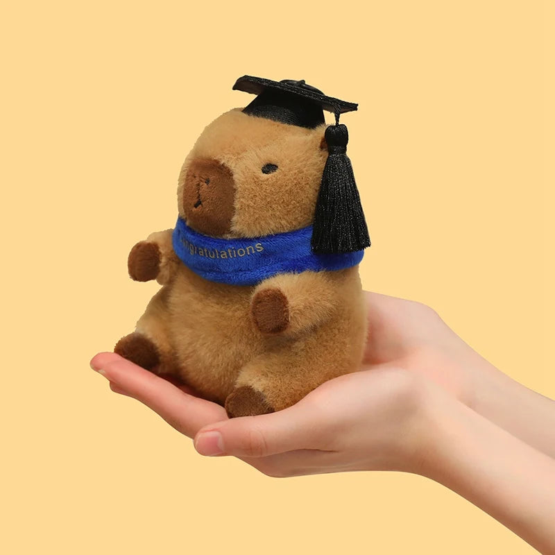 Adorable Graduation Plush Keychain with Ribbon