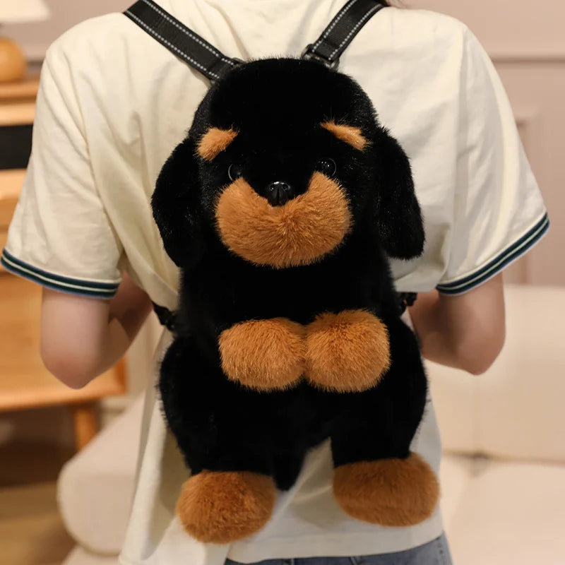 Adorable Pink Faux Fur Animal Backpack