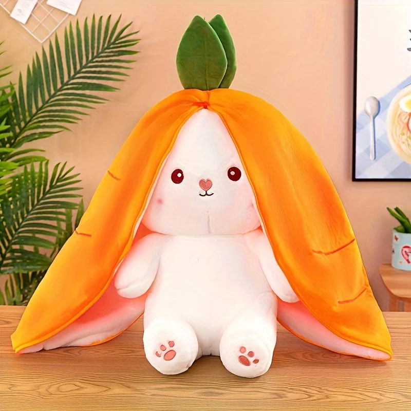 Adorable Reversible Pink Strawberry Rabbit Plush