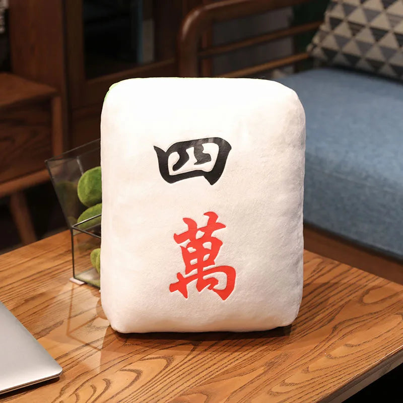 Mahjong Tile Plush Cushion with Iconic Designs