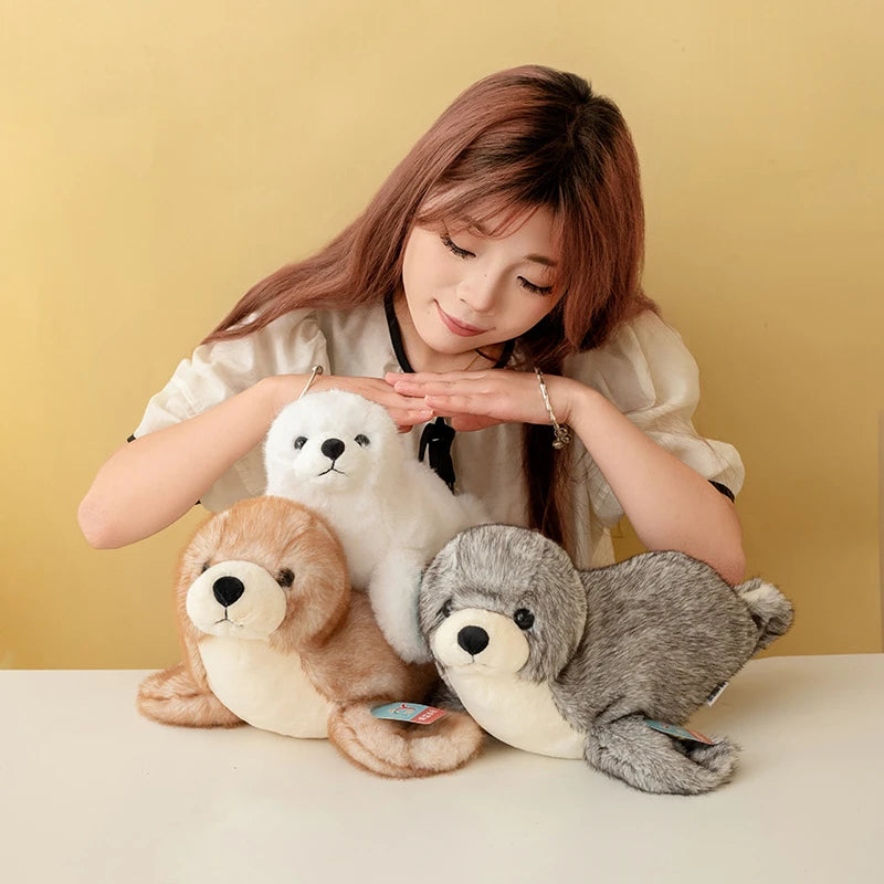 Soft Trio of Plush Seal Toys