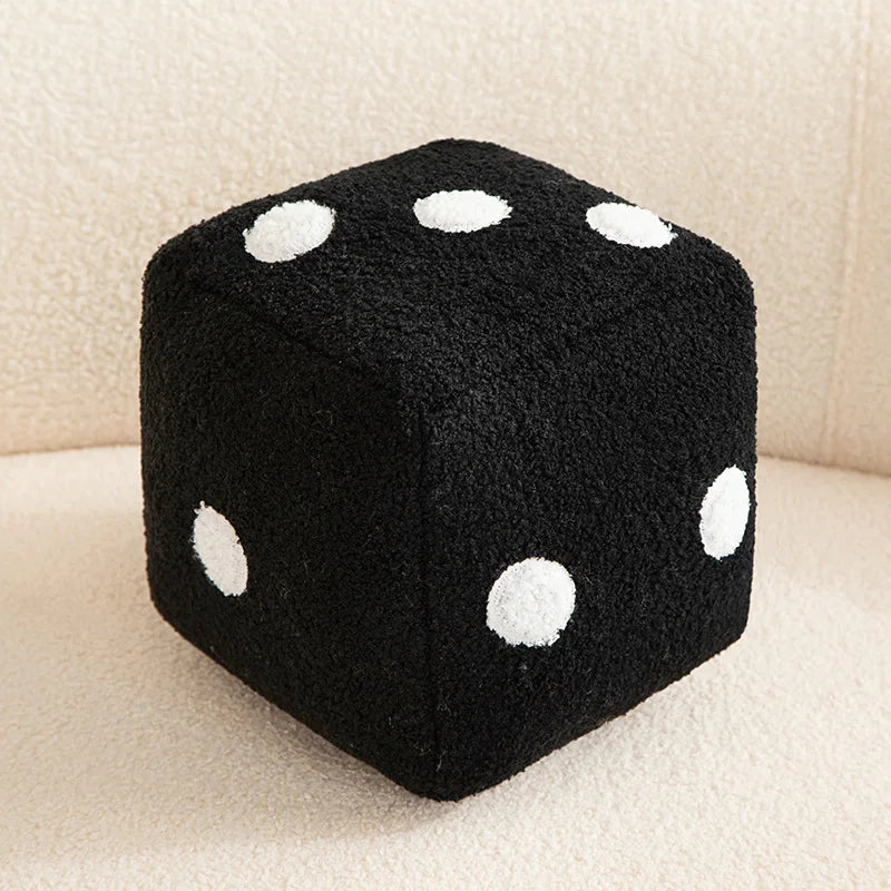 Soft Plush Dice Cube Accent Ottoman