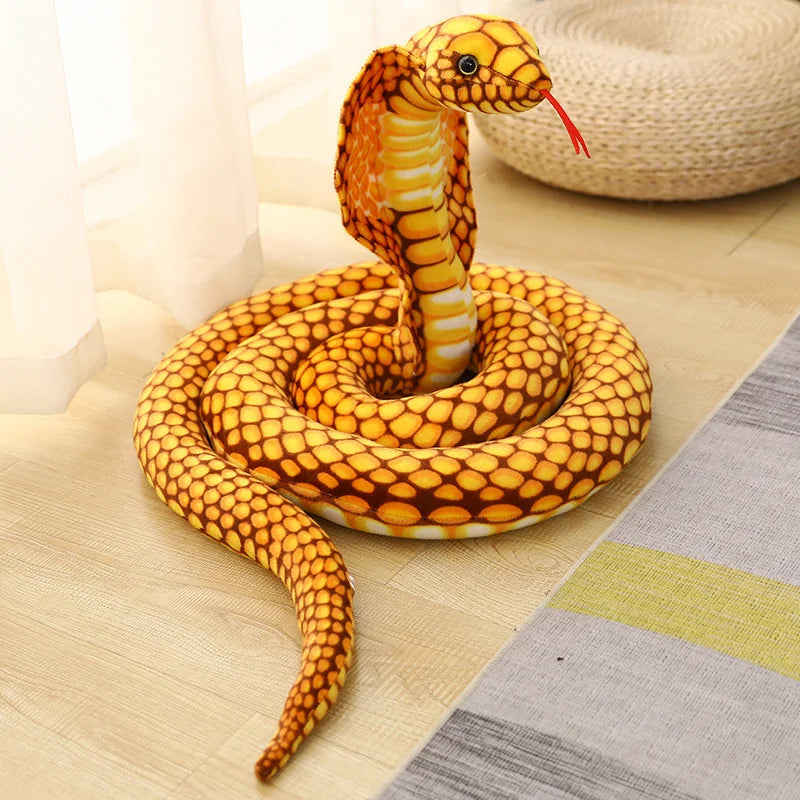Yellow and Orange Hooded Cobra Plush Toy