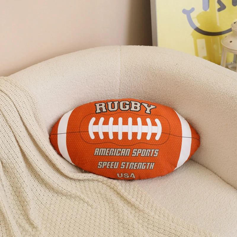 Plush White Baseball Decorative Pillow